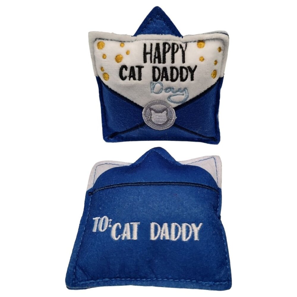 Father's Day Cat Daddy Letter Plush Cat Toy With Catnip By Frisco